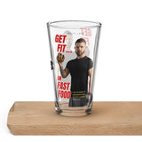 Get Fit On Fast Food pint glass